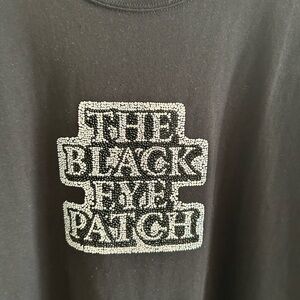 The Black Eye Patch Rhinestone Logo Tee XL Black Japan Streetwear